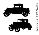 Vector Illustration of Vintage Model Motors Silhouette