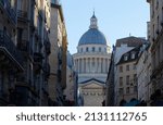 Small photo of The Pantheon is a secular mausoleum containing the remains of distinguished French citizens.Located in the 5th arrondissement on the Mountain of Saint Genevieve, it looks out over all of Paris.
