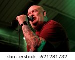 Small photo of The Engine Rooms Southampton - April 8th 2017: Thomas Mensi Mensforth performing with British punk band Angelic Upstarts at the Engine Rooms, Southampton, April 8 2017 in Southampton, Hampshire, UK