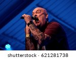 Small photo of The Engine Rooms Southampton - April 8th 2017: Thomas Mensi Mensforth performing with British punk band Angelic Upstarts at the Engine Rooms, Southampton, April 8 2017 in Southampton, Hampshire, UK