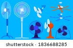 set of fans  table fans  large... | Shutterstock .eps vector #1836688285