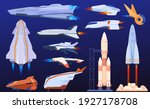 spaceships  rockets ... | Shutterstock .eps vector #1927178708