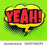 comic speech bubble with yeah... | Shutterstock .eps vector #2045740295