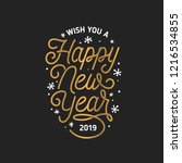 happy new year lettering... | Shutterstock .eps vector #1216534855