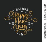 happy new year lettering... | Shutterstock .eps vector #1523342735