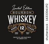 whiskey bourbon label logo... | Shutterstock .eps vector #1633306192