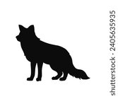 fox silhouette isolated on...
