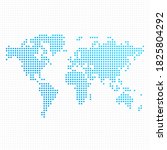 dotted world map. template of... | Shutterstock . vector #1825804292