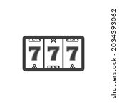 slot machine with three sevens... | Shutterstock .eps vector #2034393062