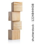 Tower Of Four Wooden Cubes ...
