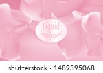 pink background. cosmetic... | Shutterstock .eps vector #1489395068