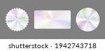 hologram label set isolated.... | Shutterstock .eps vector #1942743718