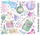 Watercolor Hand Drawn Clipart...