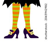 Witch Legs In Striped Stockings ...