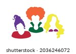 hocus pocus  sanderson sisters... | Shutterstock .eps vector #2036246072