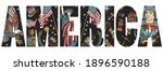 america slogan. united states... | Shutterstock .eps vector #1896590188
