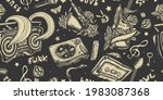 retro music seamless pattern.... | Shutterstock .eps vector #1983087368