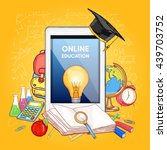 online education back to school ... | Shutterstock .eps vector #439703752
