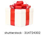 gift box white with a red... | Shutterstock . vector #314724302