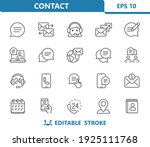 contact icons. professional ... | Shutterstock .eps vector #1925111768