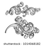 vintage baroque victorian frame ... | Shutterstock .eps vector #1014068182