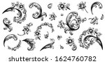 flower vintage scroll baroque... | Shutterstock .eps vector #1624760782