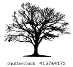 tree silhouette on white... | Shutterstock .eps vector #415764172