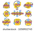 special offer sale tag discount ... | Shutterstock . vector #1058902745