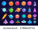 space object. alien planet  ufo ... | Shutterstock .eps vector #1788643742