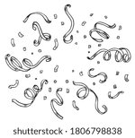 confetti drawing. exploding... | Shutterstock .eps vector #1806798838