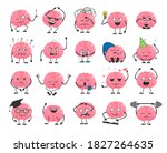 brain cartoon character set... | Shutterstock .eps vector #1827264635