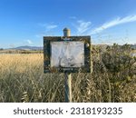 Small photo of Blank sign at shollenberger park in Petaluma. Good for put quotes.