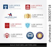 lawyer logo design templates.... | Shutterstock .eps vector #308320718
