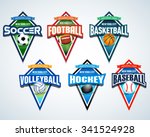 sport team logo emblems  badge  ... | Shutterstock .eps vector #341524928