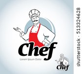 chef logotype template. chef... | Shutterstock .eps vector #513324628