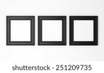 three blank black photo frames... | Shutterstock . vector #251209735