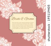 wedding invitation cards with... | Shutterstock . vector #195119405