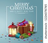 christmas greeting card with... | Shutterstock .eps vector #1226078785