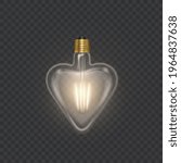 heart shaped bulb in retro... | Shutterstock .eps vector #1964837638