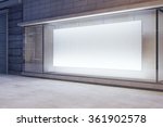 Large Blank Banner In A Shop...