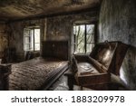 A Bedroom Of An Abandoned House ...