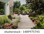 Wooden Path To Terrace In The...