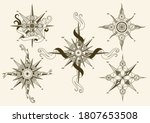 collection of vintage nautical... | Shutterstock .eps vector #1807653508