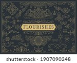 flourishes calligraphic vintage ... | Shutterstock .eps vector #1907090248
