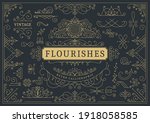 flourishes calligraphic vintage ... | Shutterstock .eps vector #1918058585