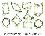 set of tropical liana frames ... | Shutterstock .eps vector #2025638498