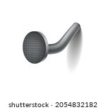 hammered nail on surface. iron  ... | Shutterstock .eps vector #2054832182