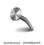 hammered nail on surface. iron  ... | Shutterstock . vector #2054866565