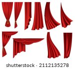 collection of realistic red... | Shutterstock .eps vector #2112135278