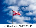 Austria national flag waving in ...